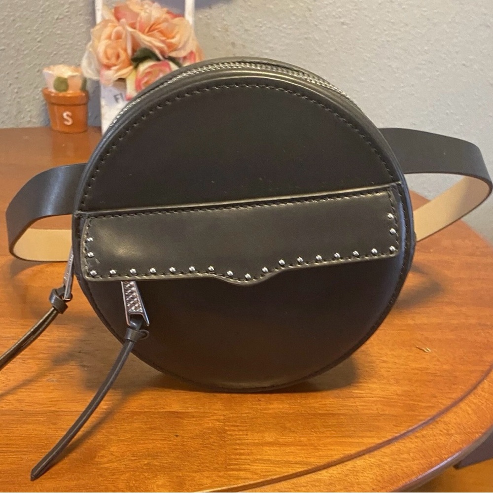 Rebecca Minkoff Leather Black Round belt bag